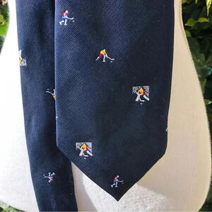 Vintage 1970’s Blue Chip Polyester Ice Hockey Tie